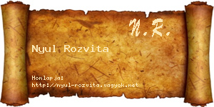 Nyul Rozvita névjegykártya